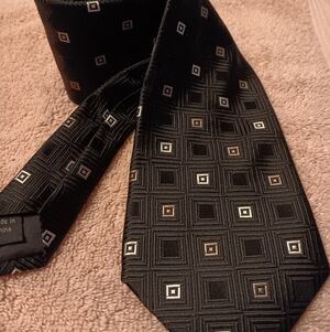 Elegant Black Geometric Michael Kors Men's Tie